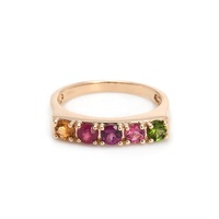 Bague en argent sterling 925 avec zircone cubique taille princesse, arc-en-ciel, large