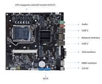 Pabrik OEM GUOSHUO Kualitas Terbaik Memori Besar Komputer All in One PC Gaming Mboards Motherboard Laptop