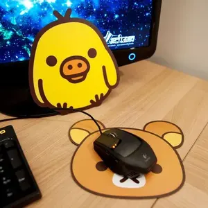 無料サンプルKawaii面白いゲーム用マウスマットラップトップ滑り止めゴムベース防水PVC不規則型コンピュータマウスパッド付き - Product Image 4