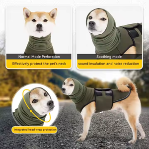 Köpekler için çok fonksiyonlu katı anti-gürültü termal ceket sakinleştirici Pet giysi geri yansıtıcı şerit kaçak anksiyete önlemek - Product Image 4