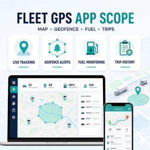 ระบบจัดการยานพาหนะขั้นสูงด้วย GPS พร้อมแอปติดตามยานพาหนะสำหรับ IOS และ Android พร้อมระบบแจ้งเตือน Geofence และการติดตามพฤติกรรมผู้ขับขี่โดย LionCreate - Product Image 2