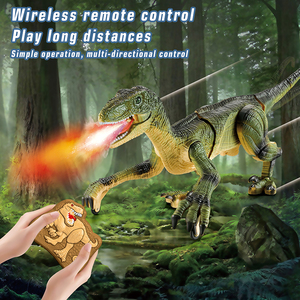 <span class=keywords><strong>Juguete</strong></span> <span class=keywords><strong>Robot</strong></span> Velociraptor de Simulación 2.4G con Control Remoto, Música, Luces y Spray, Juguetes de Dinosaurios - Product Image 6