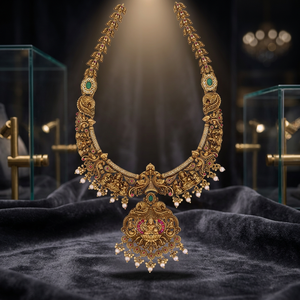 Collar Largo de Mujer Chapado en Oro Antiguo 187953, Cadena de Cuerda con Cuentas para Boda, con Corazón, Número de Amantes, Religioso - Product Image 3