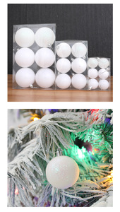 Palline <span class=keywords><strong>di</strong></span> <span class=keywords><strong>Natale</strong></span> Bianche in Varie Misure con Logo Personalizzato, Decorazioni in Plastica per Albero <span class=keywords><strong>di</strong></span> <span class=keywords><strong>Natale</strong></span> - Product Image 5