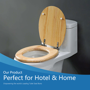 Asiento <span class=keywords><strong>de</strong></span> Inodoro Moderno <span class=keywords><strong>de</strong></span> Bambú o Madera Moldeada en MDF, Tapa <span class=keywords><strong>de</strong></span> Inodoro <span class=keywords><strong>de</strong></span> Bambú, Juego <span class=keywords><strong>de</strong></span> Cubiertas para Inodoro para Uso en el Hogar y Hoteles - Product Image 5