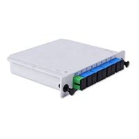 Divisor de Fibra Óptica PLC Damu 1x8, Entrada APC, Salida UPC, Conectores SC, Tarjeta de Conexión, FTTH/FTTB/FTTX