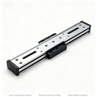 Support d'automatisation en alliage d'aluminium usiné CNC sur mesure, usinage par électroérosion à fil, anodisé noir, pièces usinées pour guides linéaires automatisés