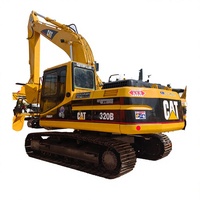 Excavatrice Caterpillar d'occasion de haute qualité, modèle 320B, 20 tonnes, haute performance, 100 kW, capacité de godet de 1,2 m, pour la construction