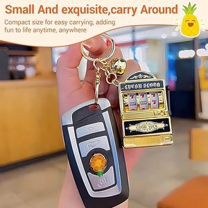 Plastic Slot Machine Keychain Bulk Mini Casino Las Vegas Souvenirs Kawaii Party Decoration Gift Lucky Jackpot Charm Pendant - Product Image 5