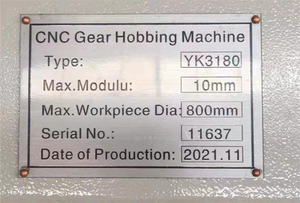 High Quality Factory Supply CNC Gear Hobbing Machine YK3180 - Product Image 6