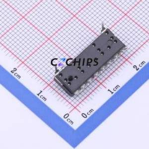 DTH08GE DIP Switch Through hole Component (THT) Switch Single Pole Double Throw 8 2.54mm 25mA - Product Image 2