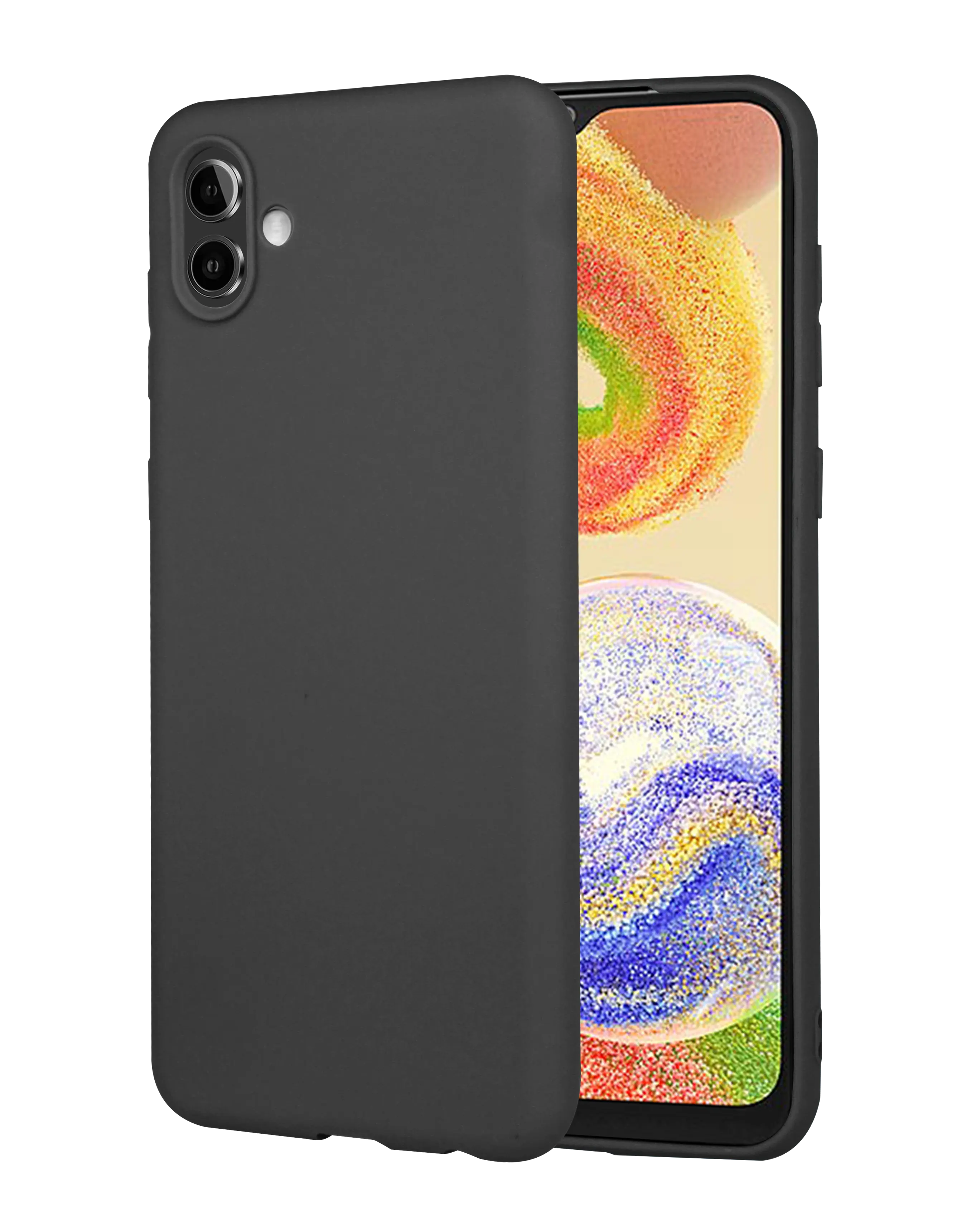 Silikon cep telefonu kılıfı kapak Fit şeker renk mat cilt yumuşak ince TPU 2023 ince telefon kılıfı için Samsung A04 basit Rohs