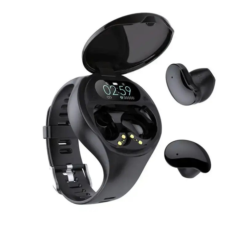 S6 Plus Wireless Headsets Bluetooth Earphones Clock Digital Display Earpieces For Samsung Phone Xiaomi Music Headphones Tws
