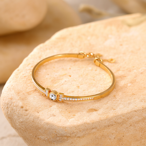 Brazalete de Moda en Acero Inoxidable 316L con Baño de Oro PVD, Resistente y Sostenible, Accesorio de Joyería SmileJoyas BBBA-0276 - Product Image 3