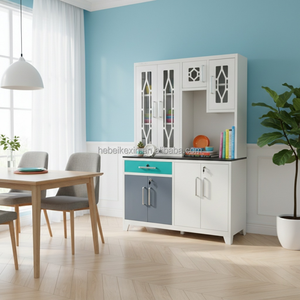 Mueble de Cocina Compacto y Moderno de Acero <span class=keywords><strong>con</strong></span> Estantes Ajustables, Alacena Metálica para <span class=keywords><strong>Apartamentos</strong></span> Pequeños y Estudios - Product Image 2