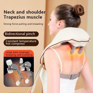 Mini Cinturón Masajeador Inalámbrico con Calor Eléctrico, Masajeador Shiatsu de Tejido Profundo para Cuello y Hombros, Alivio del Dolor Muscular - Product Image 1