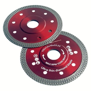 Lame de scie diamantée X-Mesh Turbo pour découpe à sec et humide de carreaux, céramique et porcelaine, avec logo UV USA Grade Fast Clean, 4.5, 5, 7, 9, 10, 12, 14 pouces - Product Image 4