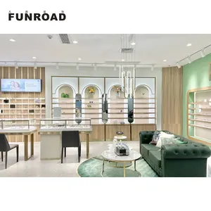 أثاث متجر Funroad البصري ، عرض النظارات الحديثة ، عرض النظارات الشمسية ، رف العرض البصري ، خزانة تصميم طاولة متجر