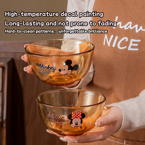 Vaisselle de design Disney, bols en <span class=keywords><strong>verre</strong></span> écologiques adaptés aux enfants, pour les cadeaux, l'usage domestique quotidien et la vente en gros - Product Image 3