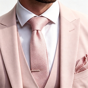 Traje de <span class=keywords><strong>Hombre</strong></span> de <span class=keywords><strong>3</strong></span> <span class=keywords><strong>Piezas</strong></span> Rosa de Lujo Personalizado de Fábrica OEM ODM, Chaqueta, Chaleco y Pantalones Ajustados, <span class=keywords><strong>Terno</strong></span> Formal para Ocasiones Especiales - Product Image 3