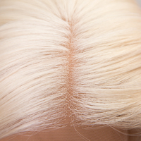 Perruques en dentelle suisse HD à nœuds simples invisibles, prêtes à être expédiées, en cheveux Remy européens, sans nœuds, couleur blond platine, pour salon de coiffure