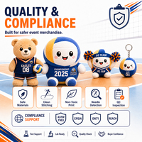 Boneka Bola Voli Kustom untuk Liga Remaja |   Hadiah Tim Ramah Lingkungan, OEM ODM, MOQ Rendah, Langsung dari Pabrik