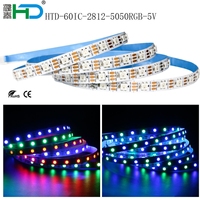 Tira de LED Flexible Direccionable WS2812B 5050 de 5 Voltios, Ultra Delgada de 10 mm, Tira de LED WS2812 de 5V