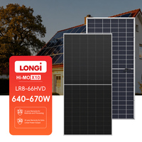 Panneaux solaires LONGi HiMO X10 LR8-66HVD 640~665M Module photovoltaïque bifacial Technologie de cellules HPBC2.0 645W 650W 655W en stock