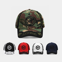 Gorra de Béisbol Personalizada con Bordado NY, Diseño de Bloques de Color en PVC, 6 Paneles, Visera Curva, Gorra Deportiva Casual para Exteriores, Ajustable