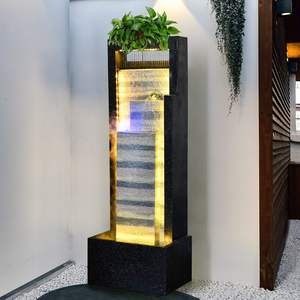 Fuente de Pared de Agua Moderna y Sencilla de Fibra de Vidrio, Impermeable, Adornos de Cortina de Agua, Decoración para Sala de Estar, Oficina Interior - Product Image 3