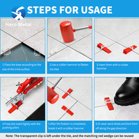Système de nivellement de carreaux en forme de T amovible en PP PE, outils d'espacement de carreaux durables et imperméables pour la construction de sols et de murs