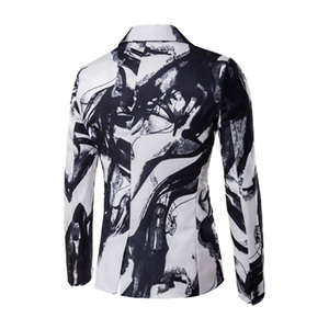 Hot Sell Breathable <strong>Men's</strong> Ink-Wash Print Single-Breasted Slim Fit Blazer Blazer Casual Lightweight Blazer Jacket <strong>for</strong> <strong>Men</strong> - Product Image 3