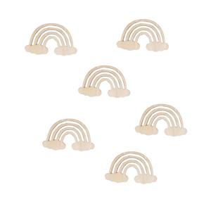 Autocollants muraux en bois de style nordique INS pour la décoration de la maison, décorations murales pour <span class=keywords><strong>chambre</strong></span> d'enfant, art mural en bois créatif - Product Image 5