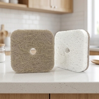 Lot de 12 éponges de cuisine anti-rayures en chanvre et sisal