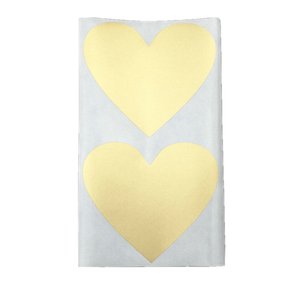 Pegatina de PVC con forma de corazón, estampada en oro, autoadhesiva, decorativa, para regalos promocionales - Product Image 5
