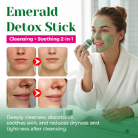 Masque en stick d'argile de Centella à marque privée OEM, masque facial nettoyant en profondeur à la boue verte de Kaolin pour le soin des points noirs, de l'acné et des pores