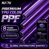 Film de protection de carrosserie automobile en TPU PPF violet métallisé, auto-réparateur, résistant aux rayures, anti-jaunissement, haute brillance, 1,52*15 m