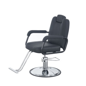 Chaise de Barbier Professionnelle en Cuir PU Noir Inclinable et Hydraulique pour Salon de Coiffure – Vente Flash - Product Image 3