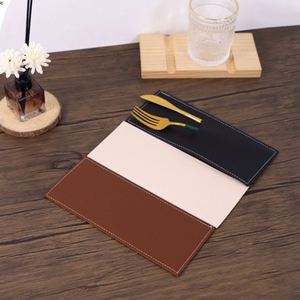 ซองใส่ช้อนส้อมมีดหนัง PU คุณภาพดี สำหรับร้านอาหาร บ้าน คาเฟ่ - Product Image 6