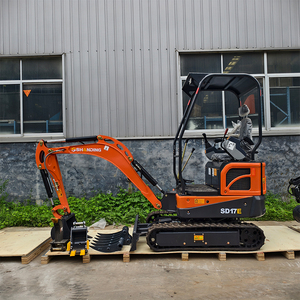 Mini excavadora diésel de 1.2 toneladas SHANDING al por mayor de fábrica, mini excavadora agrícola con cabina y motor Kubota, mini pelle. - Product Image 1