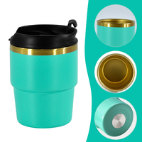 Gobelet isotherme en acier inoxydable pour voiture, mini, 6 oz, avec revêtement en titane personnalisé, double paroi, isolation sous vide, bouteille d'eau en métal
