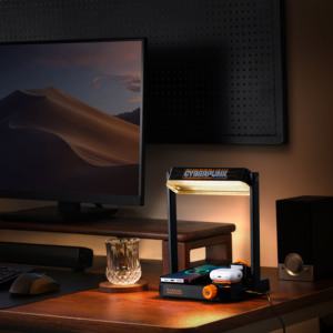 <span class=keywords><strong>Wilit</strong></span> Smart Home <span class=keywords><strong>Lampe</strong></span> de chevet contemporaine ABS LED noire avec chargeur sans fil - Product Image 4