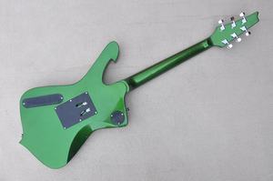<span class=keywords><strong>Guitare</strong></span> électrique Flyoung de haute qualité, forme originale, couleur verte métallique avec motif étoiles - Product Image 5