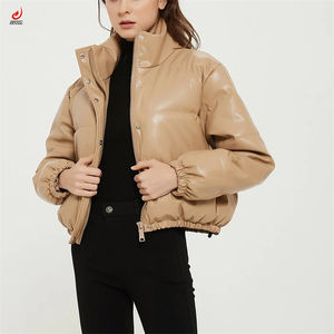 Chaquetas Bomber Cortas Acolchadas de Algodón para Mujer, Color Sólido, Reversibles, Impermeables, con Cierre de Cremallera, en Oferta - Product Image 6