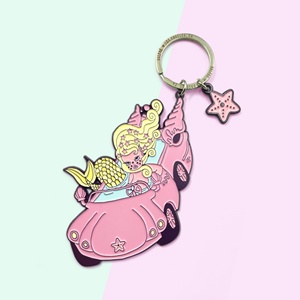 High Quality Personalized Custom Logo 3D Carabiner Metal Keychain Fashion Vintage Cartoon Enamel Cute <b>for</b> Bag Pendant - Product Image 2