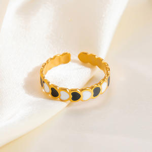 Bague ouverte plaquée or de style européen pour femme, design géométrique, bijoux de fête, bagues tendance - Product Image 4