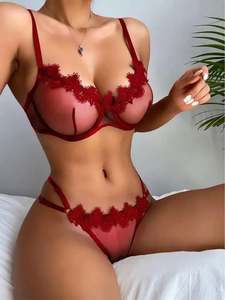 ชุดชั้นในทอสำหรับผู้หญิงผู้ใหญ่ชุดบอดี้สูทตาข่ายโปร่งใสเซ็กซี่2ชิ้น - Product Image 5