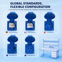 KEXING Poste de travail électronique modulaire moderne, banc de travail de laboratoire ESD sécurisé, structure en acier soudé de précision, atelier de fabrication de circuits imprimés