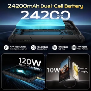 Ulefone Armor Pad 5 Ultra 5G Rugged <b>Tablet</b> Portable Projector 200LM 24200 mAh 120W Up to 12GB +512GB Android 15 10.95" FHD 64MP - Product Image 3