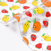 30*120CM Custom Kunstleder Cartoon PVC Vinyl Stoff Digital bedruckte Früchte Bananen muster für Handtaschen